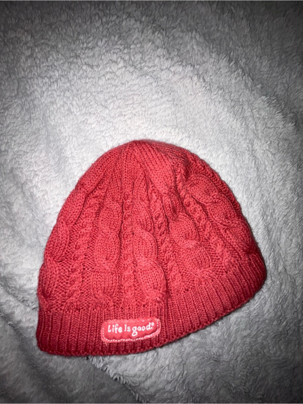 Life Is Good Kids Coral Cable Knit Beanie